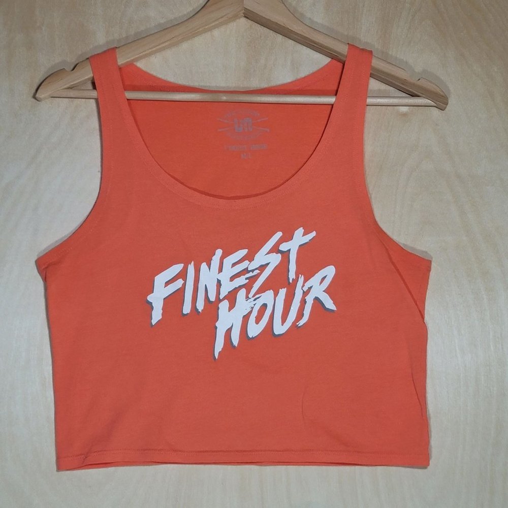 Finest Hour Sleeveless Crop Top Tank Top Shirt Tee T-shirt Women's M/L